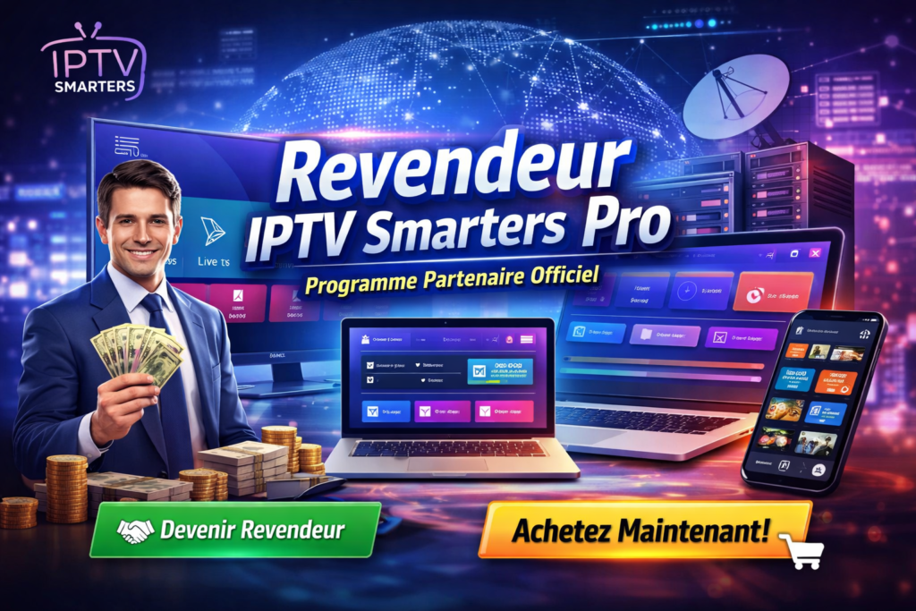 REVENDEUR IPTV SMARTERS PRO